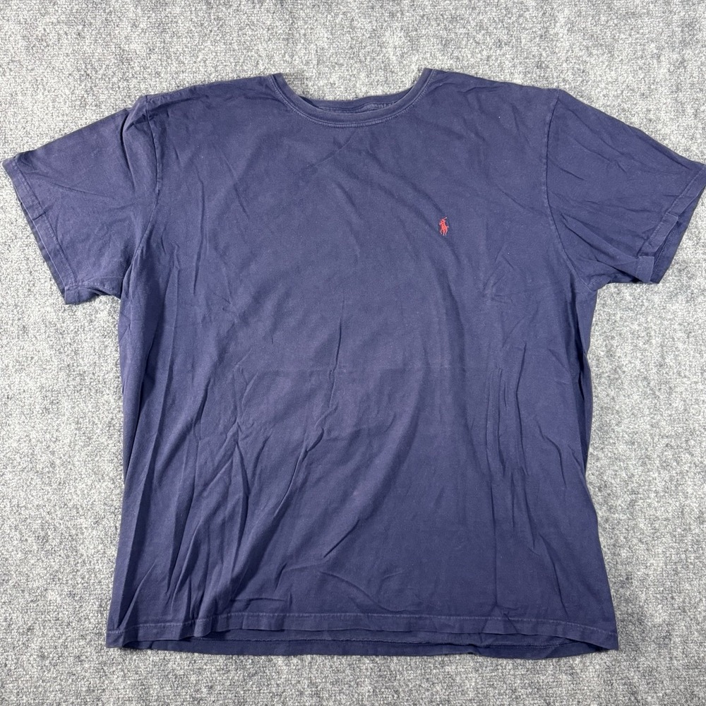 Vintage Polo by Ralph Lauren Crew Neck Short Sleeve Shirt Mens Size XL Blue